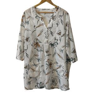 Seasalt Cornwall 100% Organic Cotton Aventurier Floral Tunic Top UK16 US12